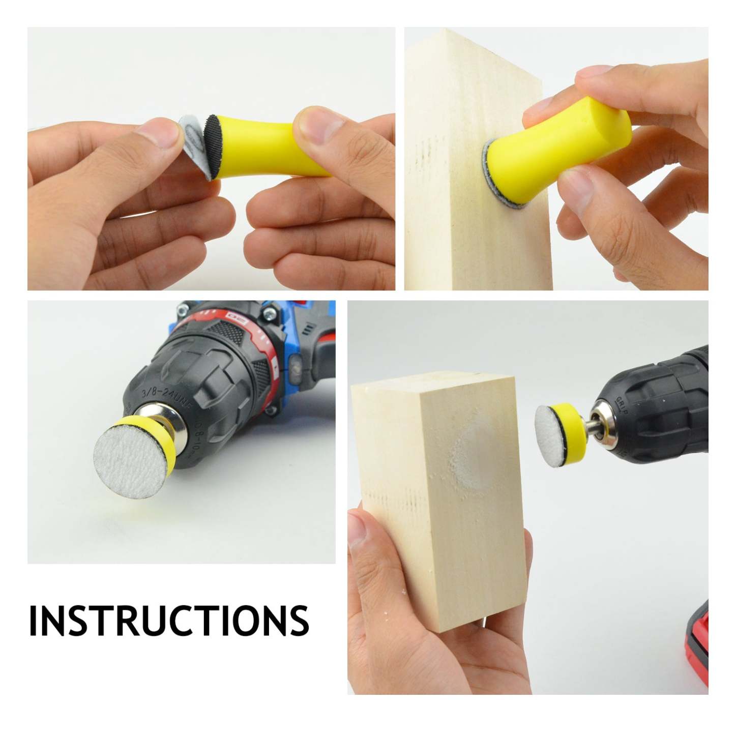 1 inch white hook & loop sanding disc