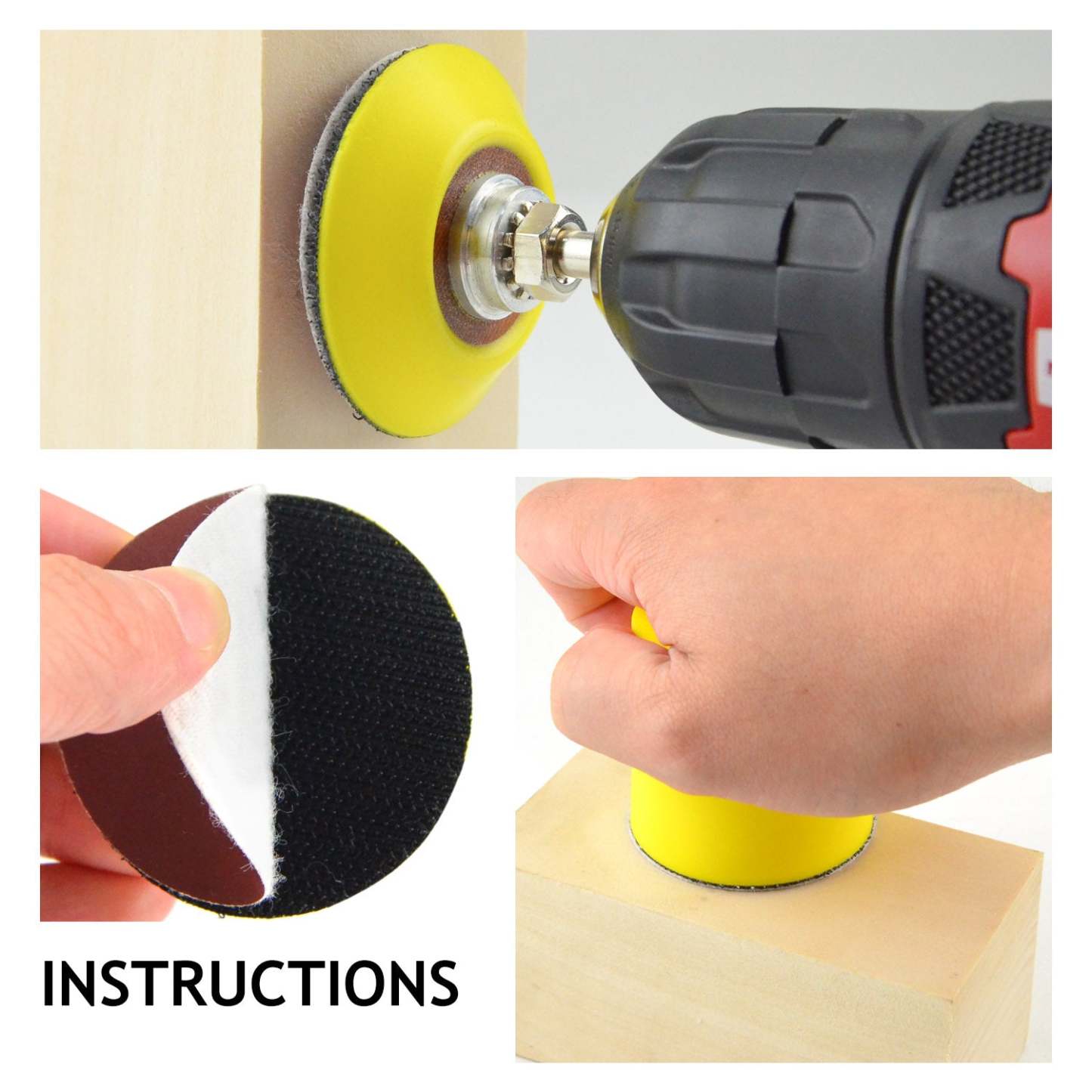 2 inch red alumina Hook & Loop sanding discs 