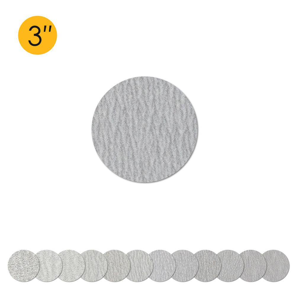 3 inch white hook and loop sanding discs