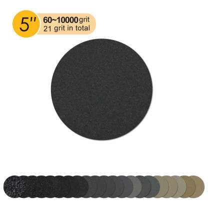 5 inch silicon carbide hook and loop sanding discs