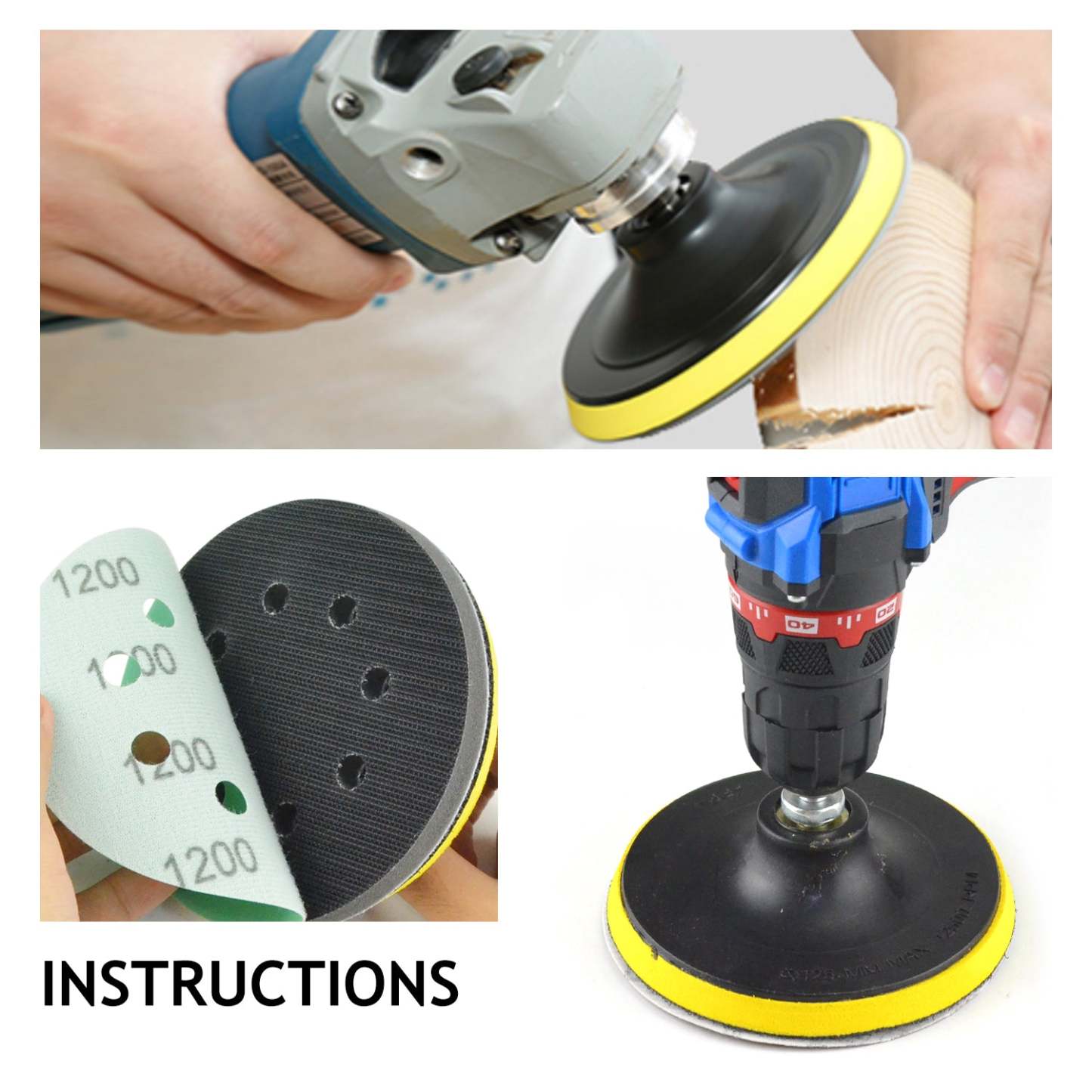 5 inch 8 holes polyester film green sanding discs