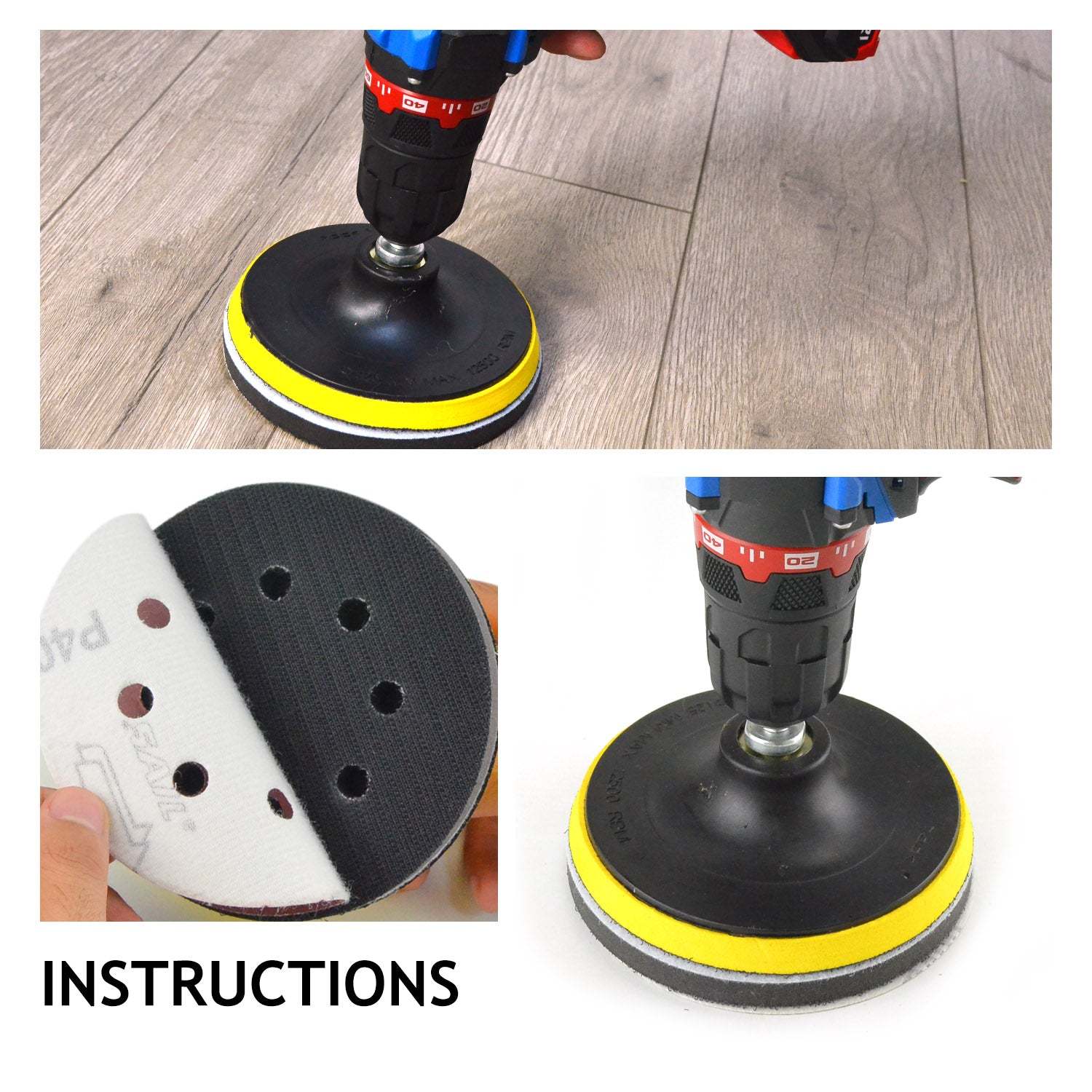 5 Inch 8 Holes Hook & Loop Sanding Discs