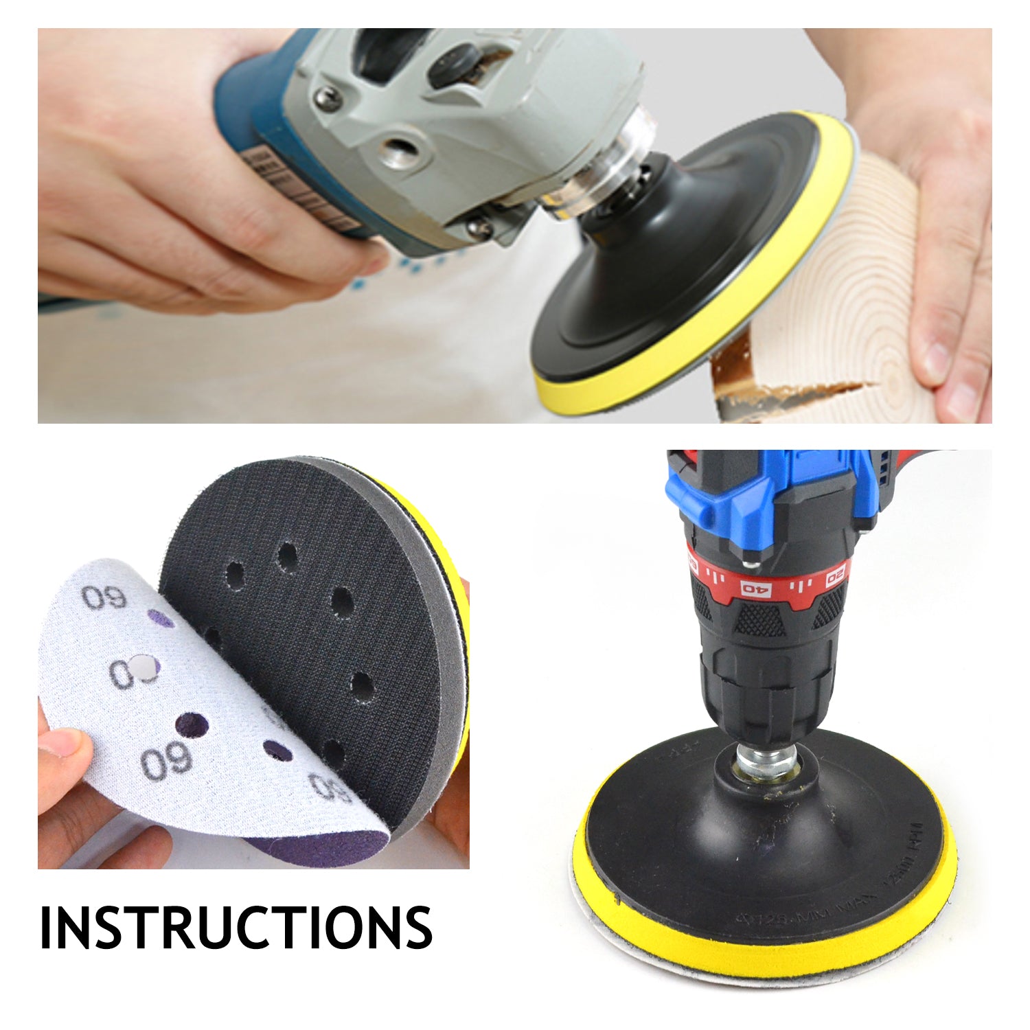 5 Inch 8 Holes Hook and Loop Purple Sanding Discs