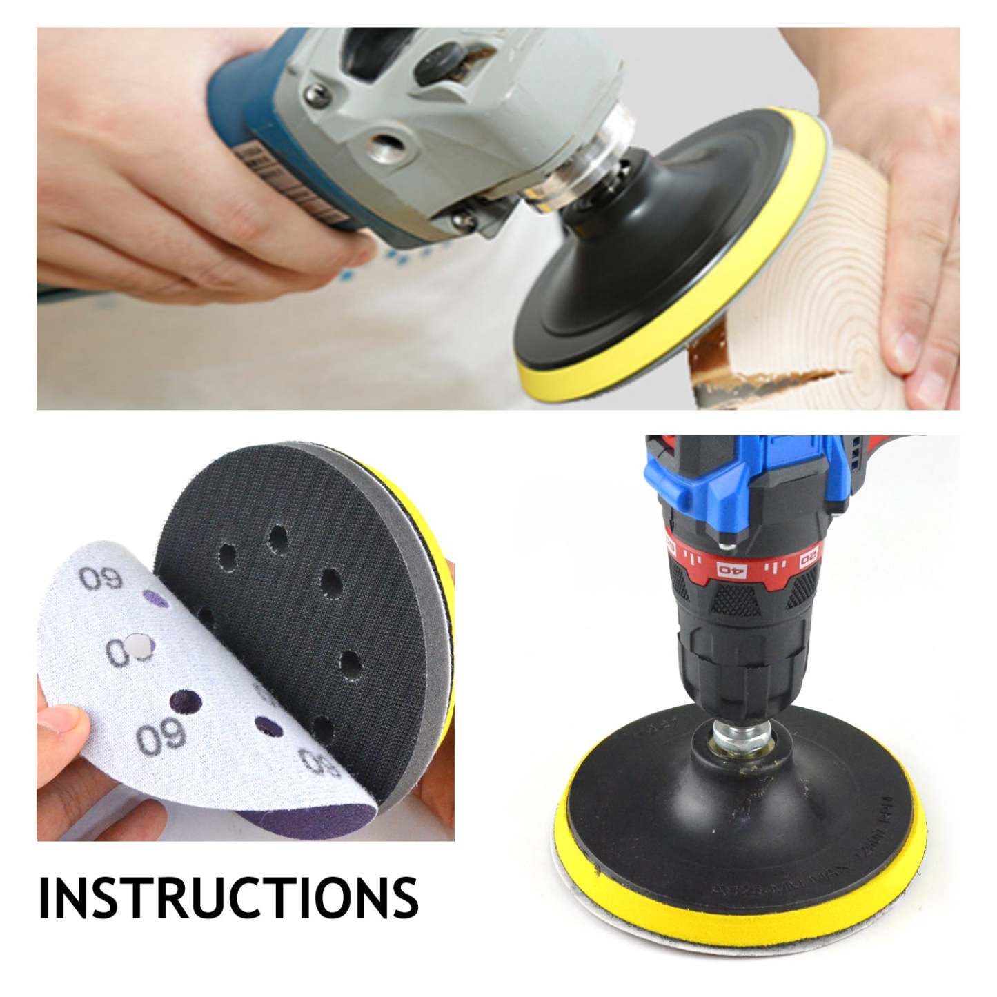 5 Inch 8 Holes Hook and Loop Purple Sanding Discs