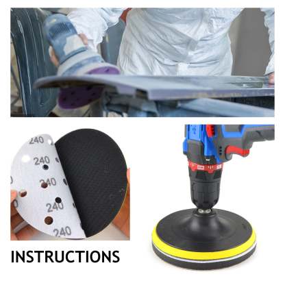 6 inch 17 holes purple hook & loop sanding discs