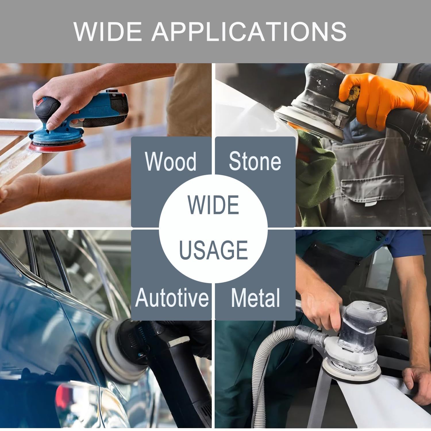 Silicon Carbide Sanding Discs – Hook & Loop Pads, Wet & Dry Use, 1"–6", 60–10000 Grit