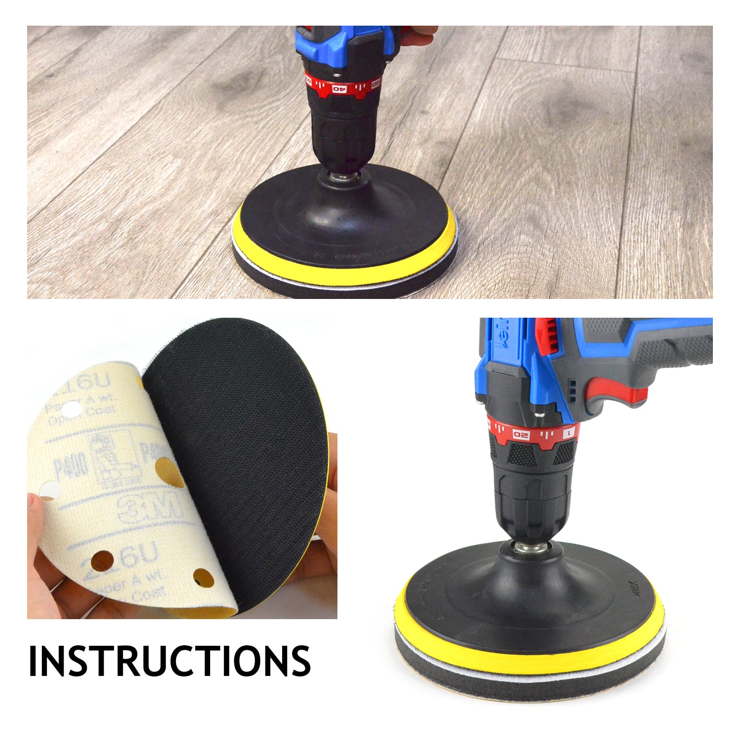 yellow aluminum oxide hook & loop sanding discs