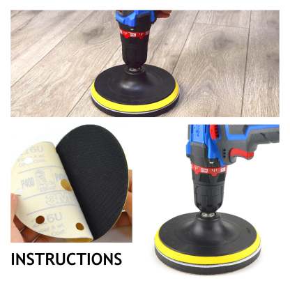 yellow aluminum oxide hook & loop sanding discs