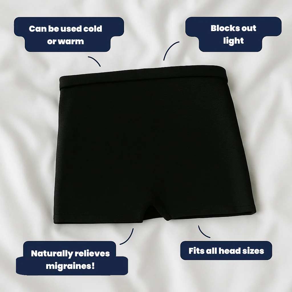 Migraine Relief Cap (Hot/Cold Therapy + Light-Blocking)