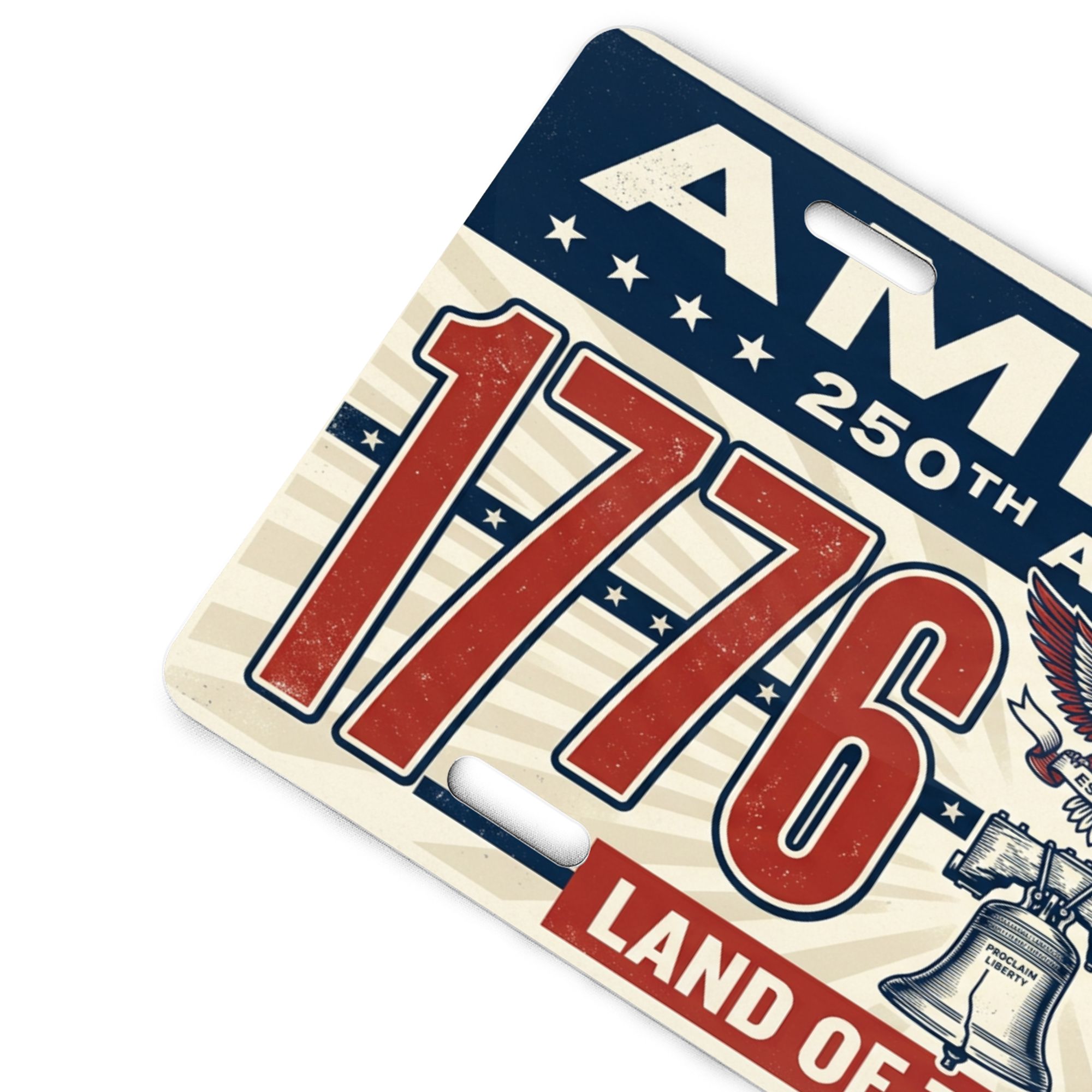 America 250th Anniversary License Plate, 1776-2026 Patriotic Aluminum Vanity Plate