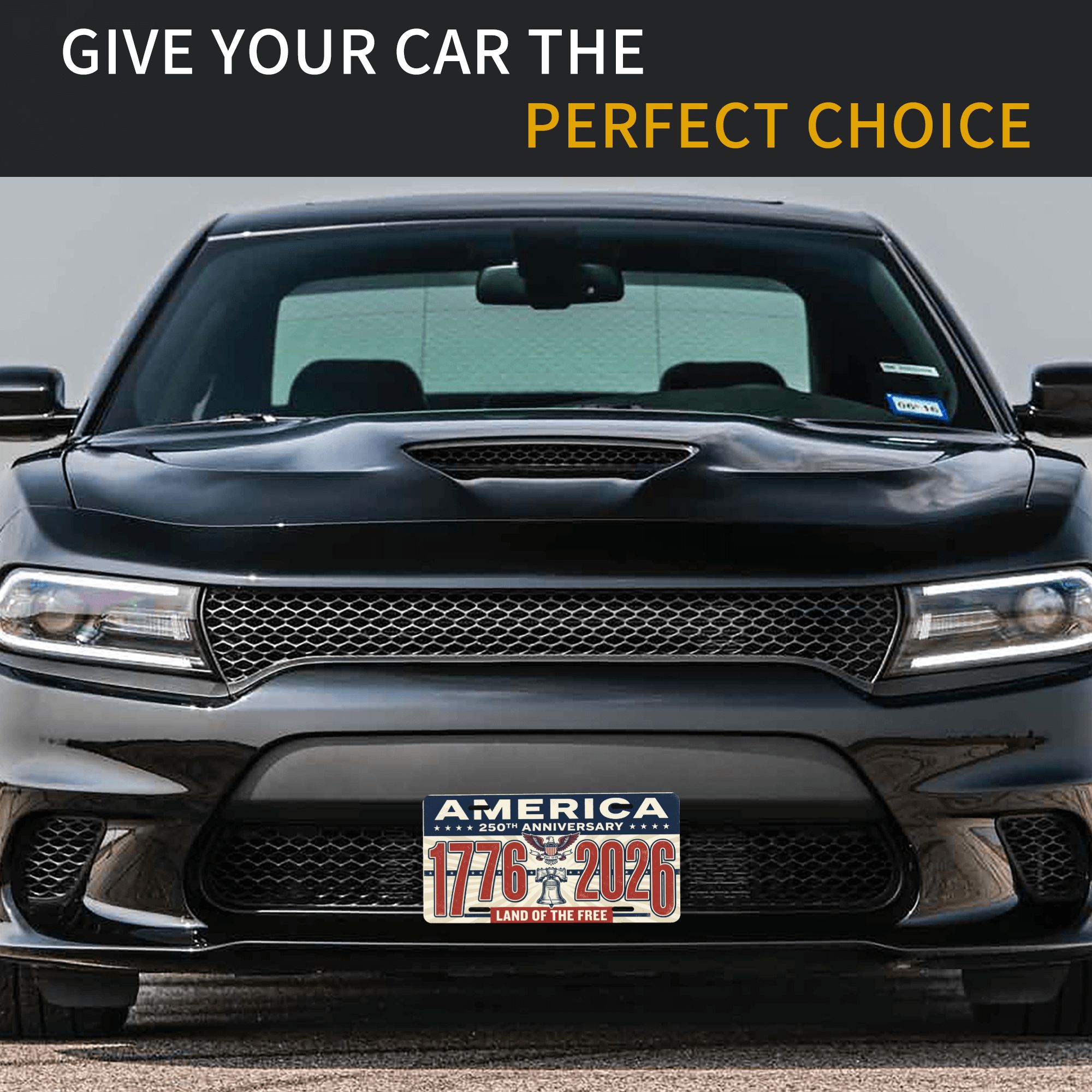 America 250th Anniversary License Plate, 1776-2026 Patriotic Aluminum Vanity Plate