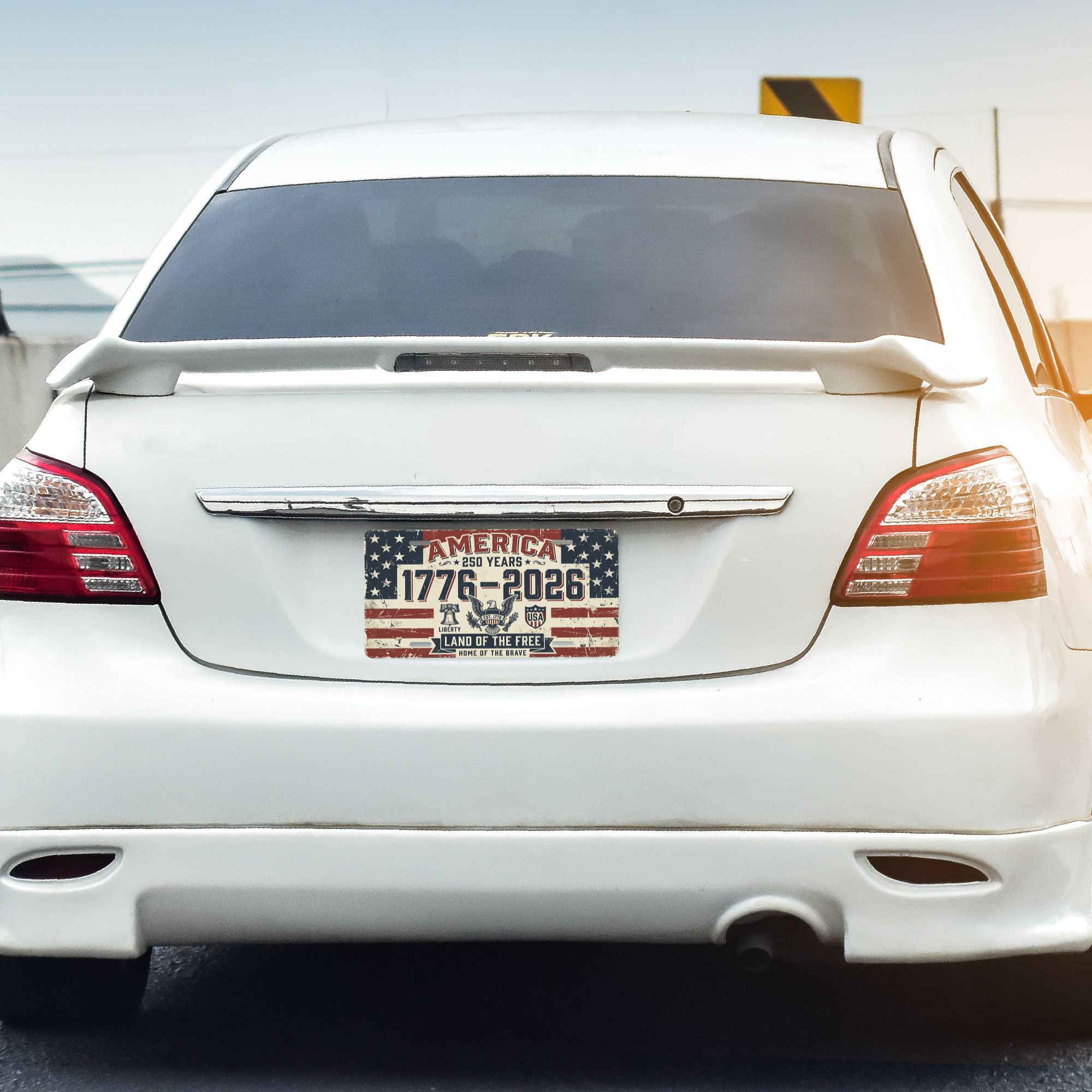 America 250th Anniversary License Plate, 1776-2026 Patriotic Aluminum Vanity Plate