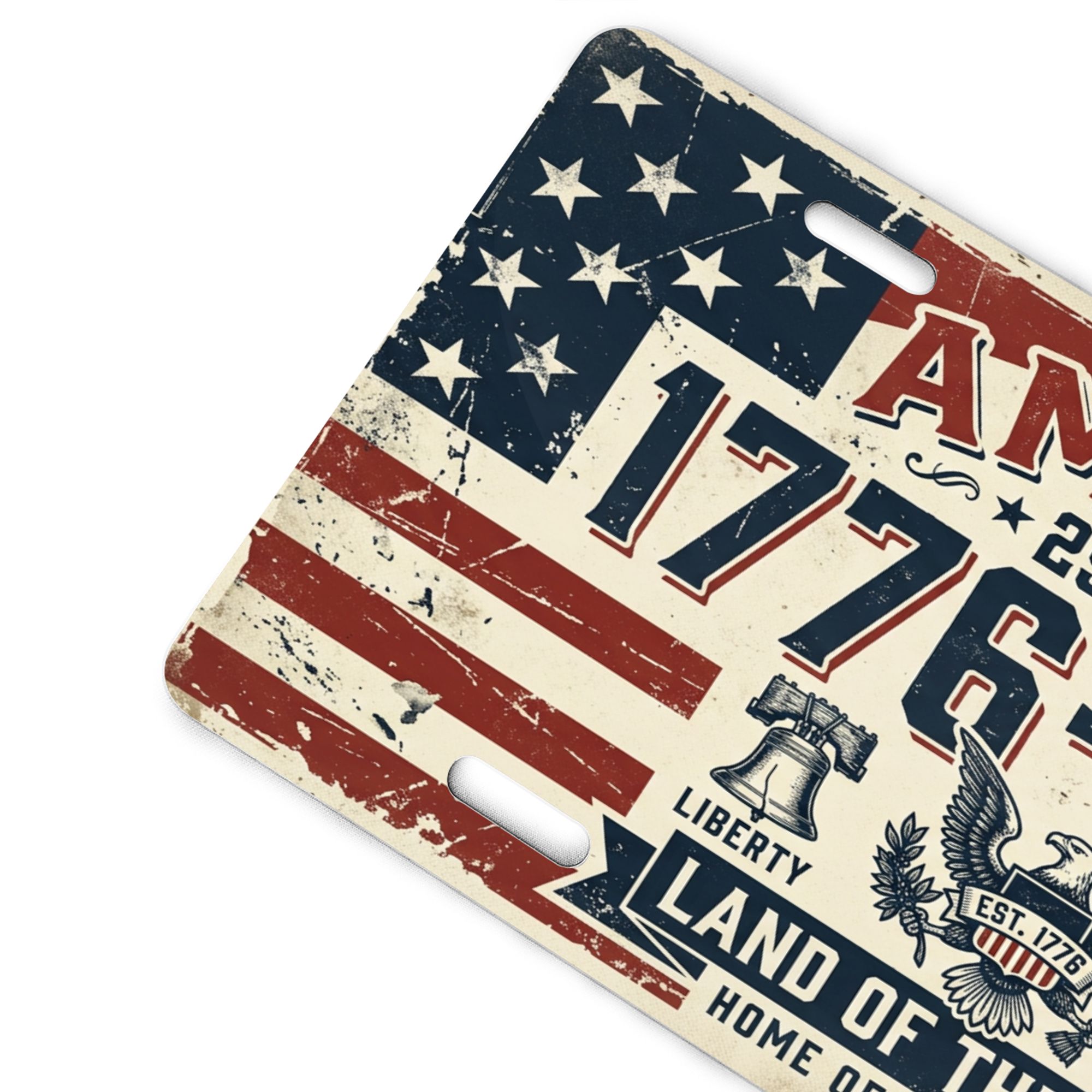 America 250th Anniversary License Plate, 1776-2026 Patriotic Aluminum Vanity Plate
