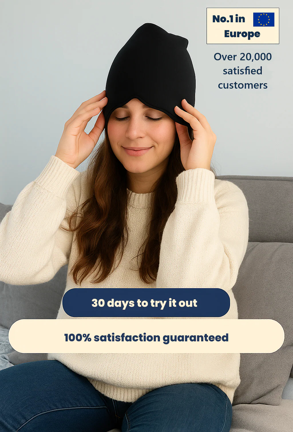 Migraine Relief Cap (Hot/Cold Therapy + Light-Blocking)
