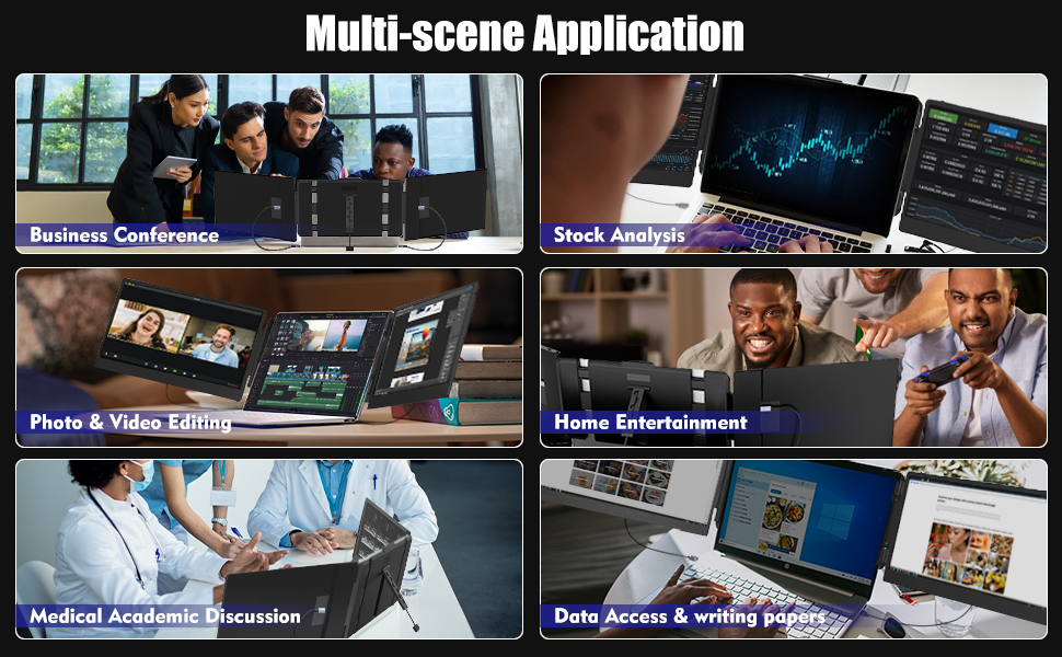 triple portable laptop monitor