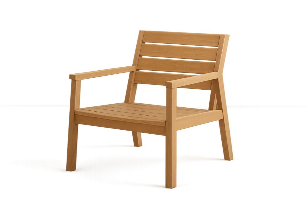 Sedia da giardino in legno di pino per esterni