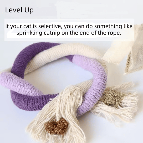 🔥HOT SALE 49% OFF😻3 pack Catnip chew rope toy – Natural, safe dental cleaner for indoor kittens