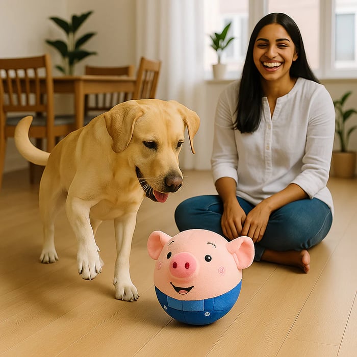BouncyPig Smart Interactive Jumping Dog Toy (Rechargeable)