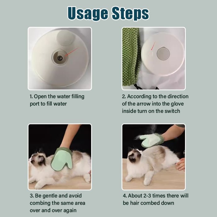 🔥2026 SALE - Multi-purpose Pet Steam Grooming Gloves