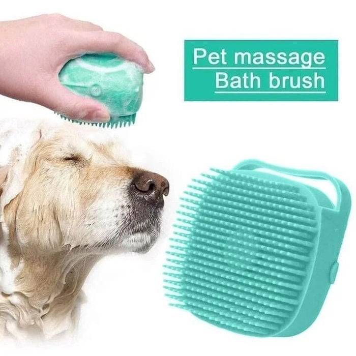 Bathroom Pet Bath Brush Massage Soft Silicone Comb Pet