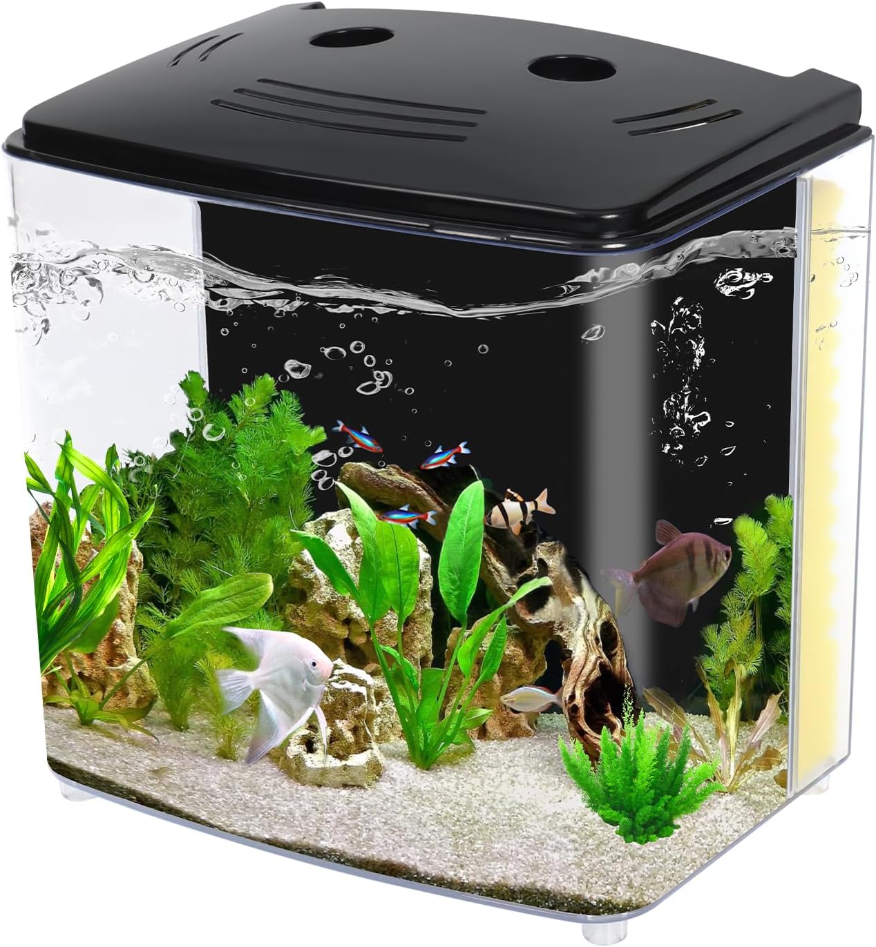 Aqueon LED MiniBow Small Aquarium Fish Tank Kit with SmartClean Technology