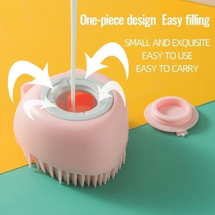 Bathroom Pet Bath Brush Massage Soft Silicone Comb Pet