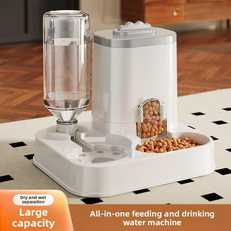 2-in-1 Gravity Pet Feeder and Water Dispenser Station