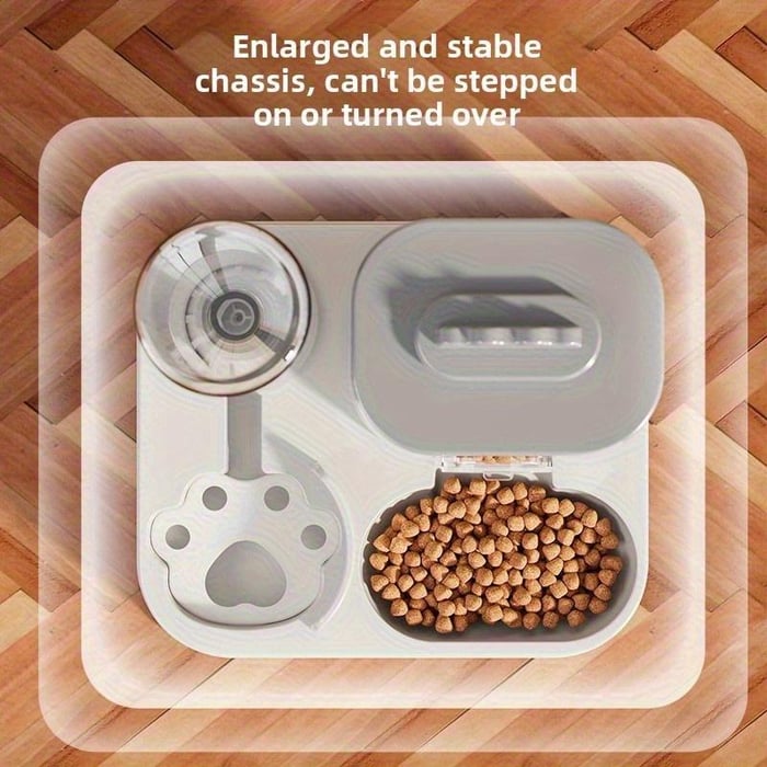 2-in-1 Gravity Pet Feeder and Water Dispenser Station