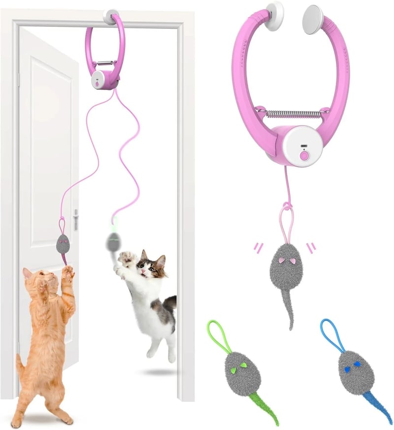 🐱 Automatic Flying Bird Cat Toy – Light Blue Interactive Wand for Indoor Kittens & Adults✨