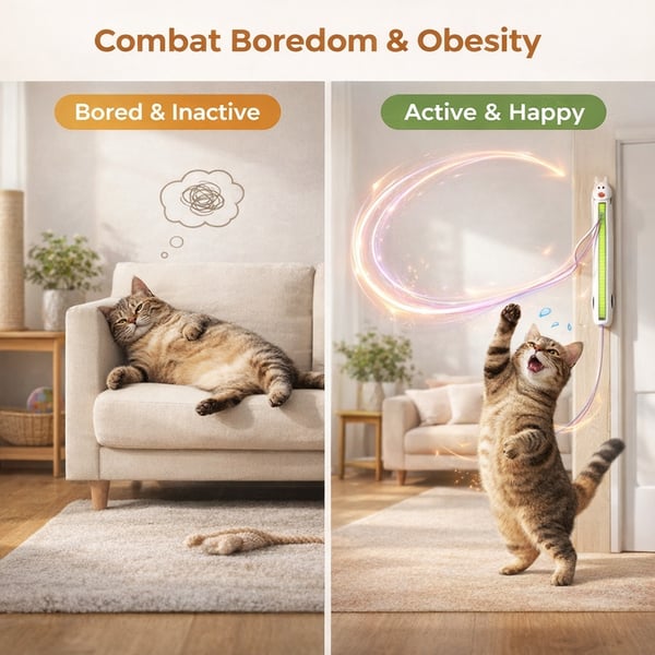 🐱✨ Auto Motion Flying Rope Cat Toy – Turn Lazy Cats into Play Machines