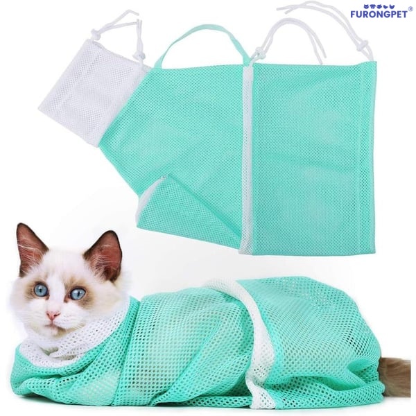 Cat Bathing Grooming Bag Set of 2