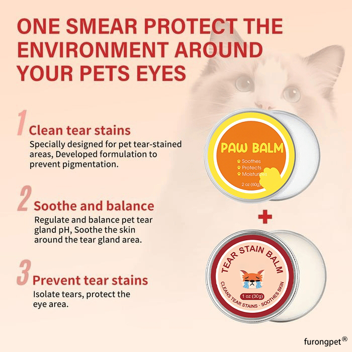 🐱🐶Pet Tear Stain Protection Cream & Brush Set