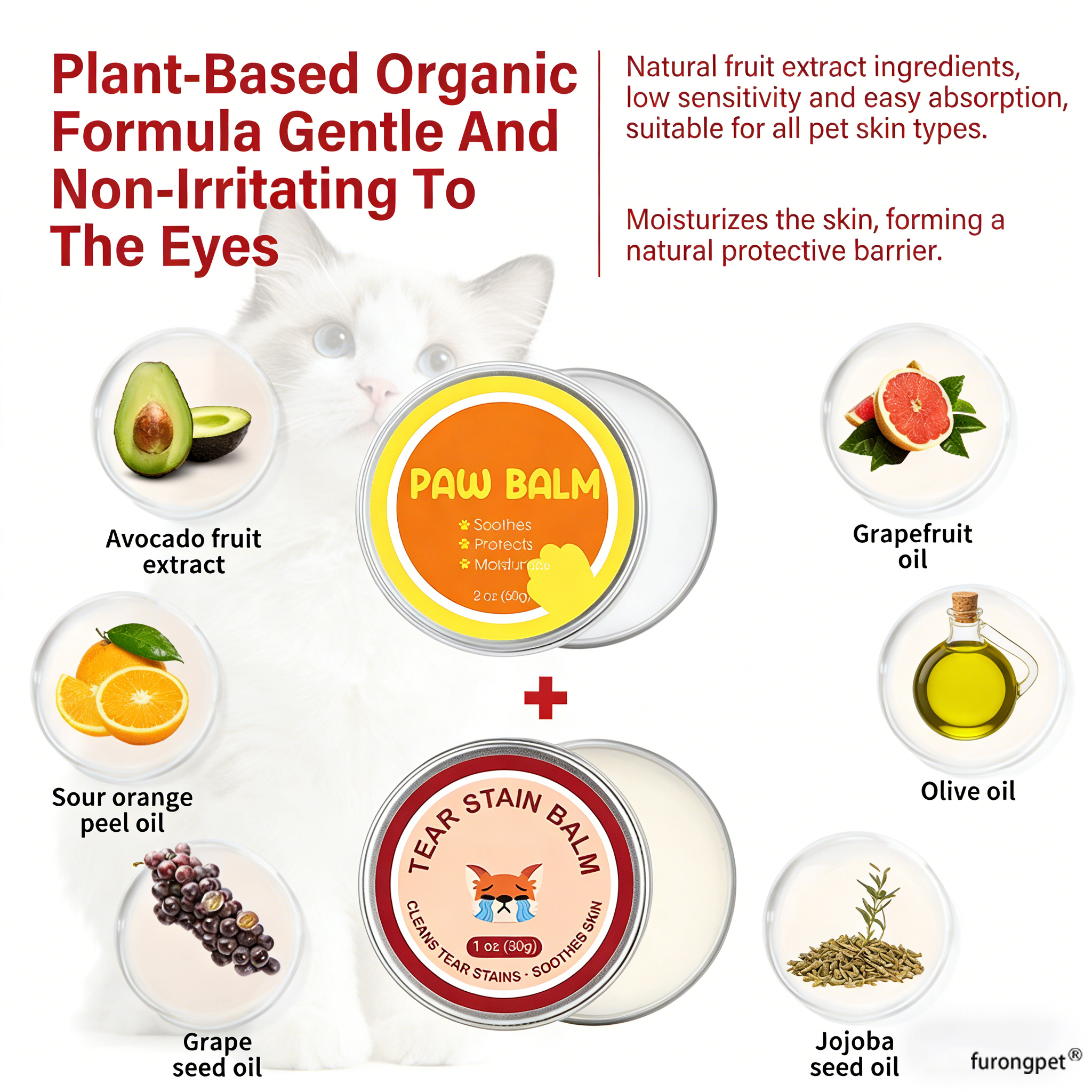 🐱🐶Pet Tear Stain Protection Cream & Brush Set