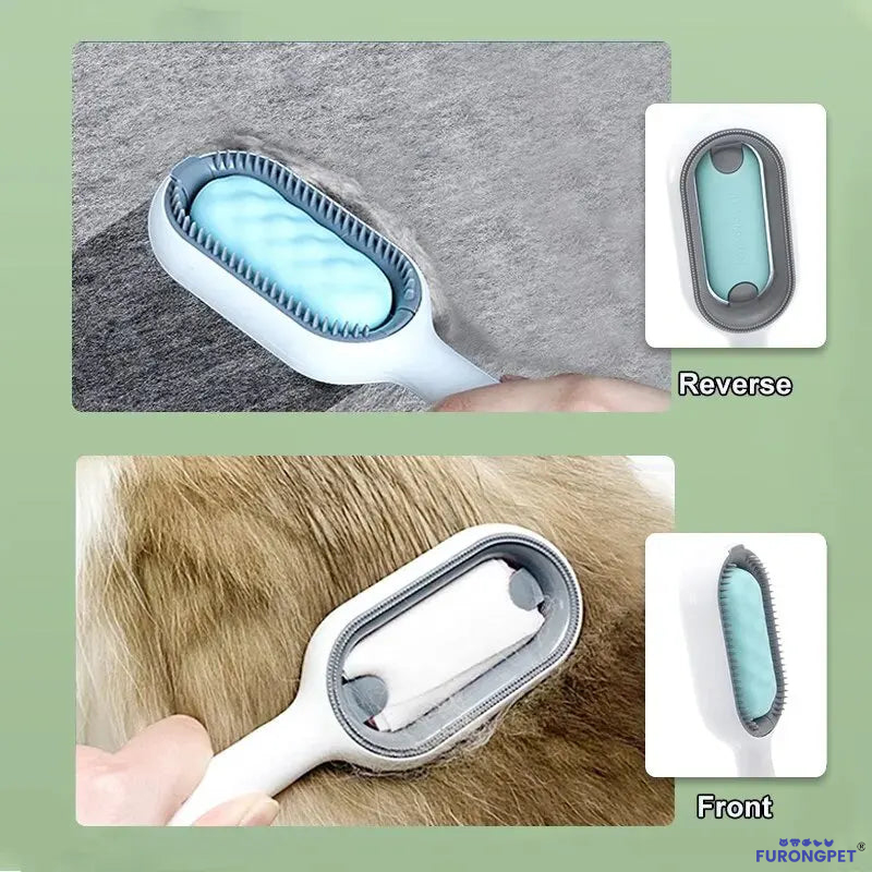 3-in-1 Pet Brush with Water Tank for Cats & Dogs
