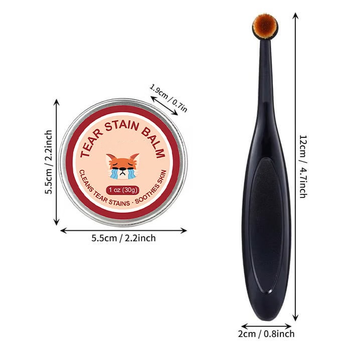 🐱🐶Pet Tear Stain Protection Cream & Brush Set
