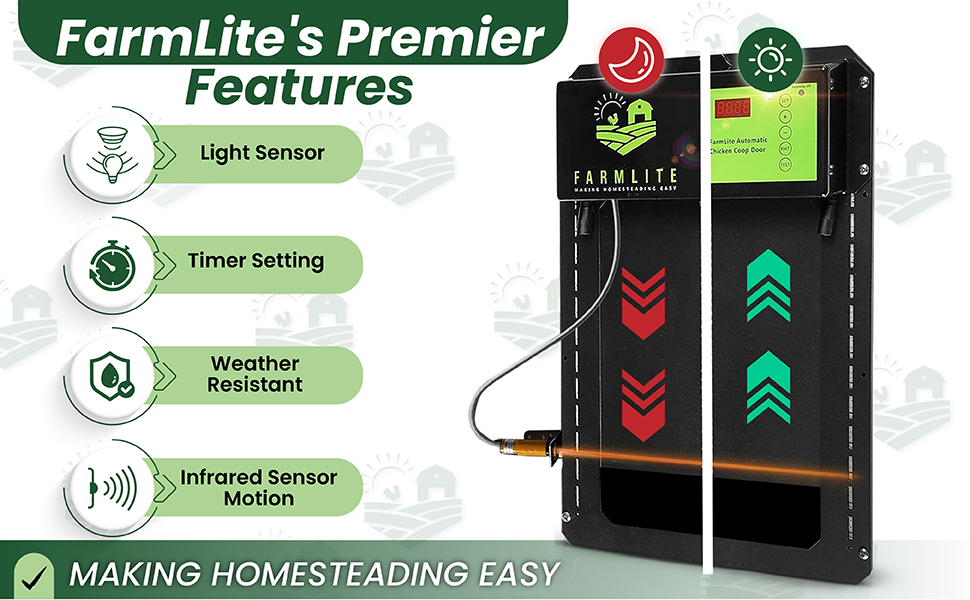 FarmLite Automatic Chicken Coop Door