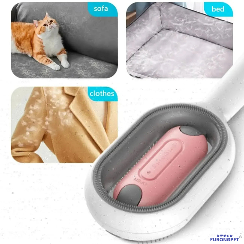 3-in-1 Pet Brush with Water Tank for Cats & Dogs