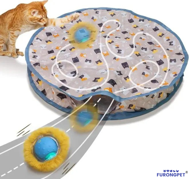 Hot Sales 50% OFF🔥-Interactive Cat Toys Ball Fast Rolling in Pouch