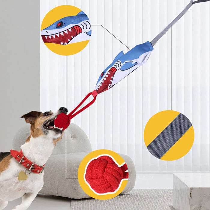 Dog Chew Rope Knot Toy With Handle