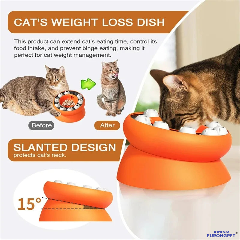 Cat Puzzle Slow Feeder Bowl