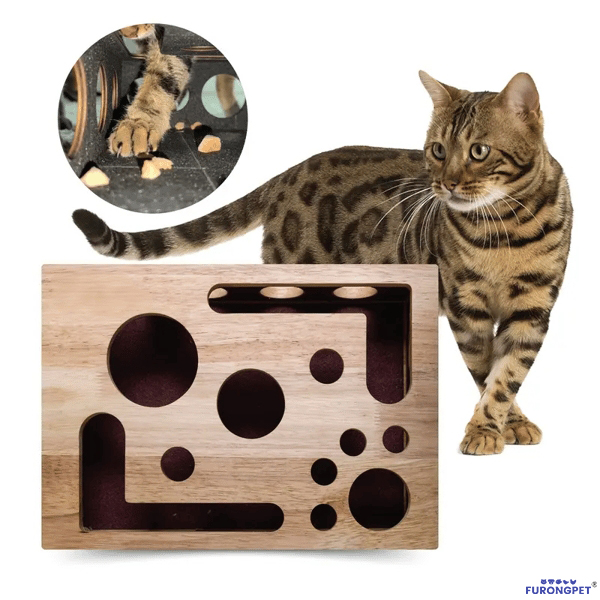 🎁😻✨Cat Scratch Puzzle Enrichment Box: Nail File Stress Free Alternative to Clippers and Grinders