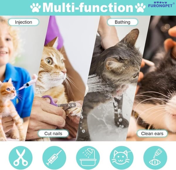 Cat Bathing Grooming Bag Set of 2