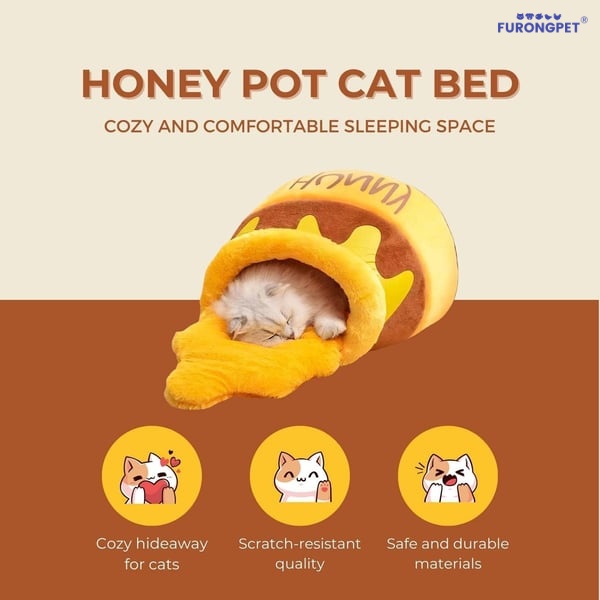 🔥HOT SALE 49% OFF🍯Honey Jar Cat Bed😻