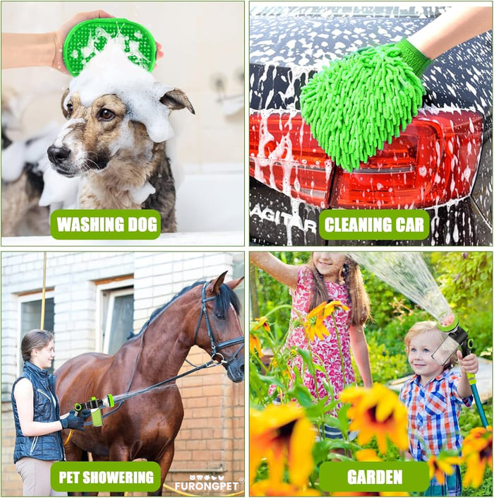 🐶Multifunctional Upgrade Dog Washing Hose Attachment-8-in-1 Sprayer Mode Nozzle