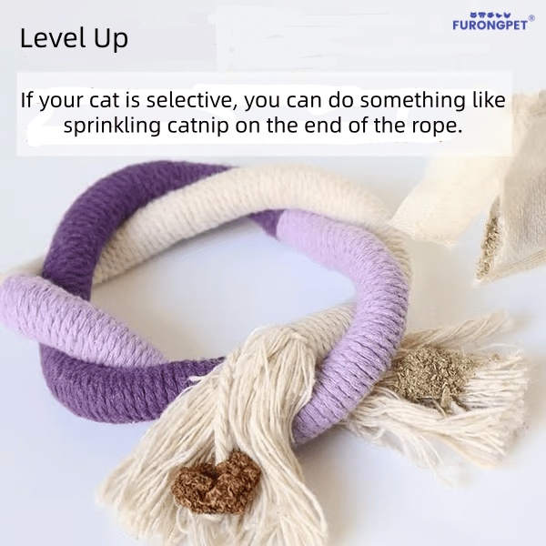 🔥HOT SALE 49% OFF😻3 pack Catnip chew rope toy – Natural, safe dental cleaner for indoor kittens