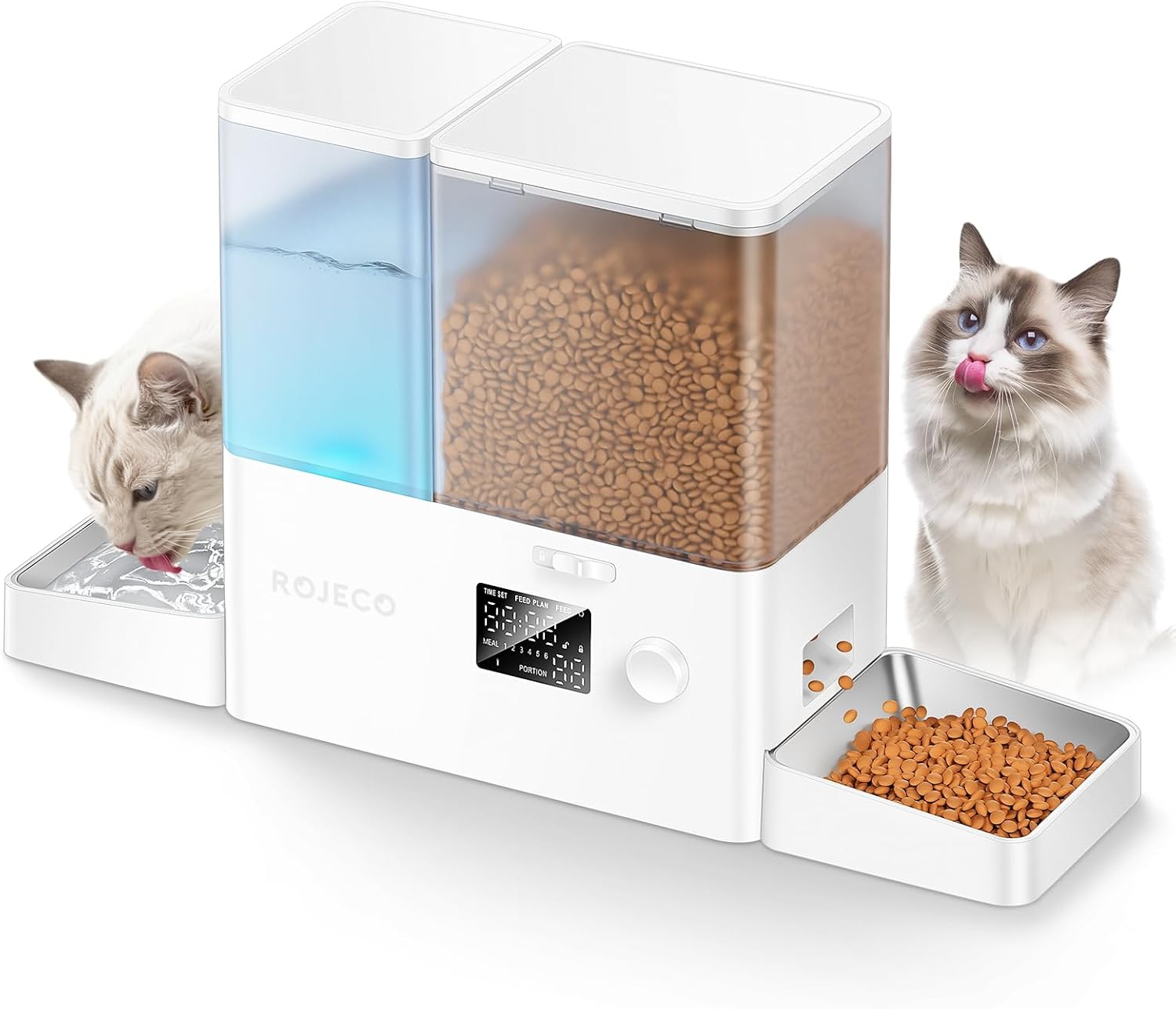 Pet Automatic Cat Feeder and Gravity Water Dispenser