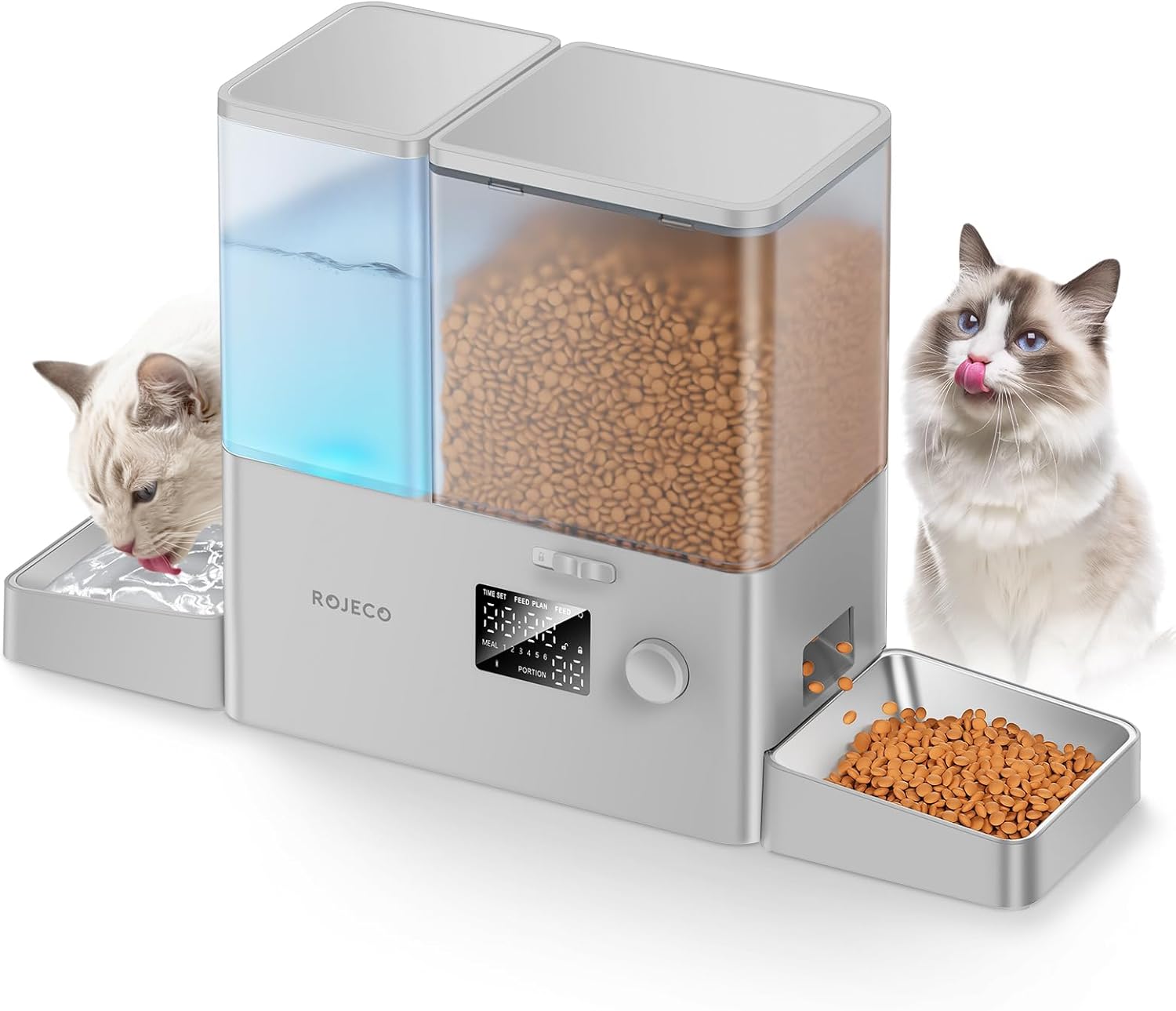 Pet Automatic Cat Feeder and Gravity Water Dispenser