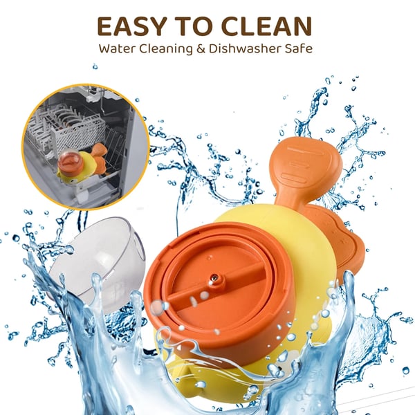 Little Yellow Duck Pet Feeder - Interactive Pecking Fun for Kids!