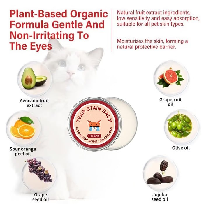 🐱🐶Pet Tear Stain Protection Cream & Brush Set
