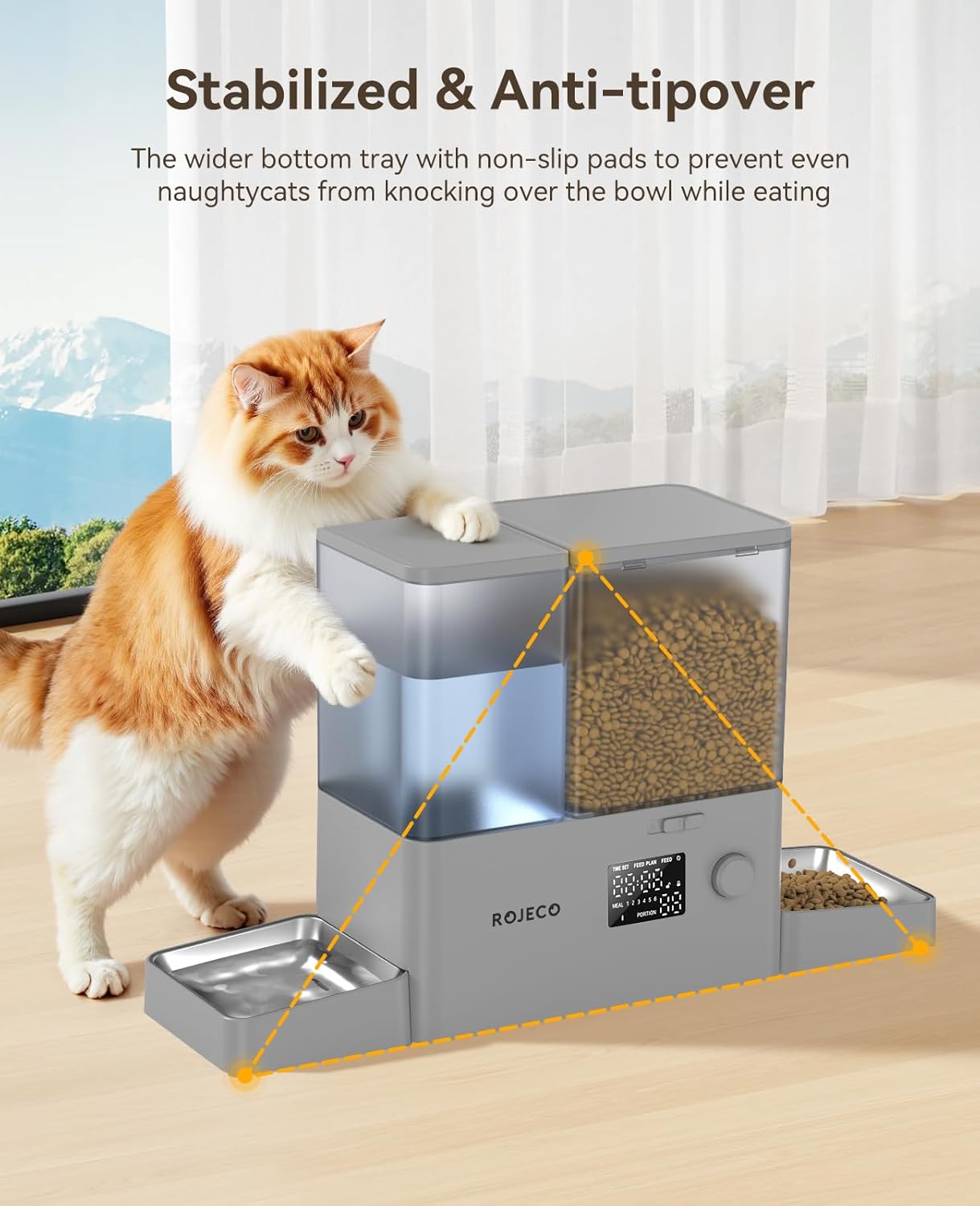 Pet Automatic Cat Feeder and Gravity Water Dispenser